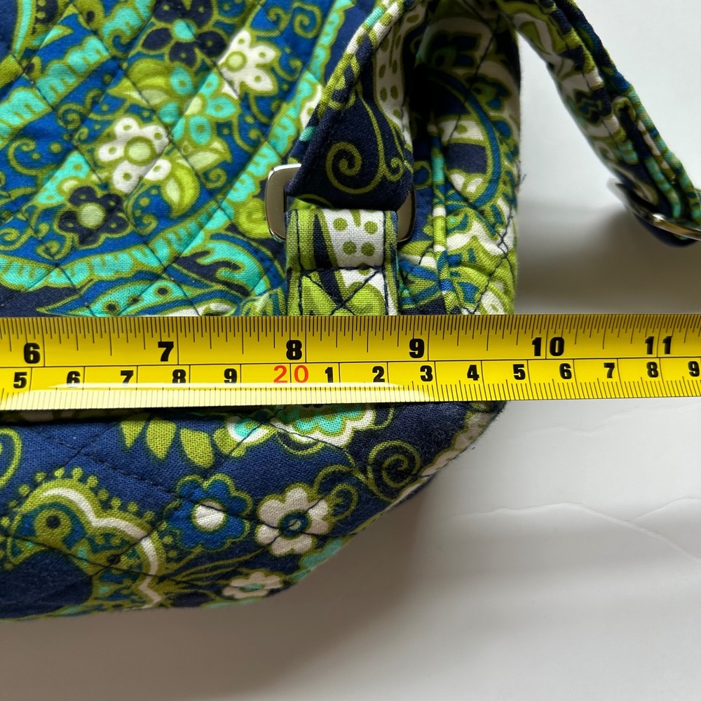 Vera Bradley Go Wild Paisley Quilted Cotton Mini Backpack Blue Green Floral - Picture 9 of 11